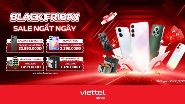 black friday 2024 tai viettel store sale ngat ngay mua sam tha ga